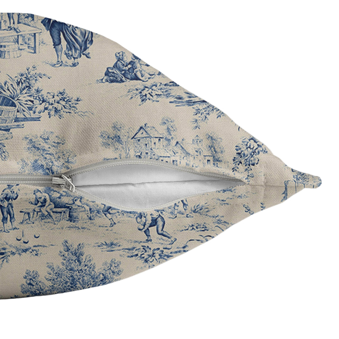 Maison Toile Cushion - Blue