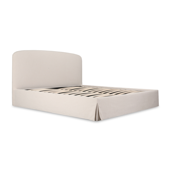 Joan Queen Storage Bed - Cream