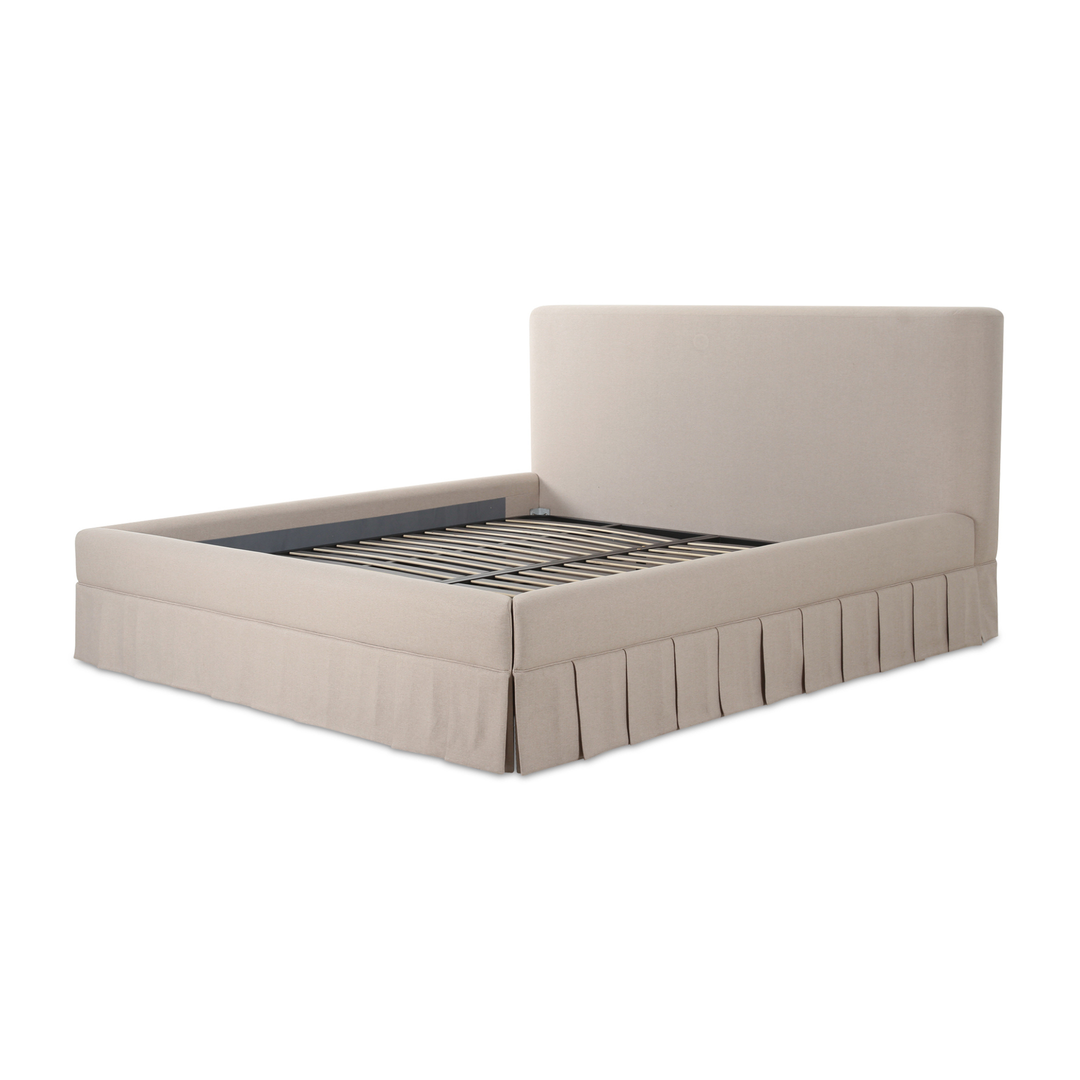 Maren Queen Storage Bed - Beige