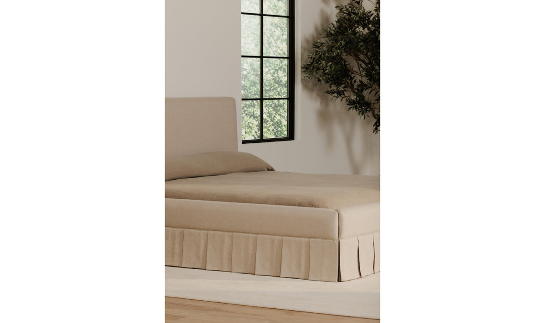 Maren Queen Storage Bed - Beige