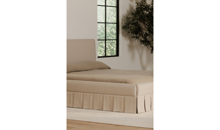 Maren Queen Storage Bed - Beige