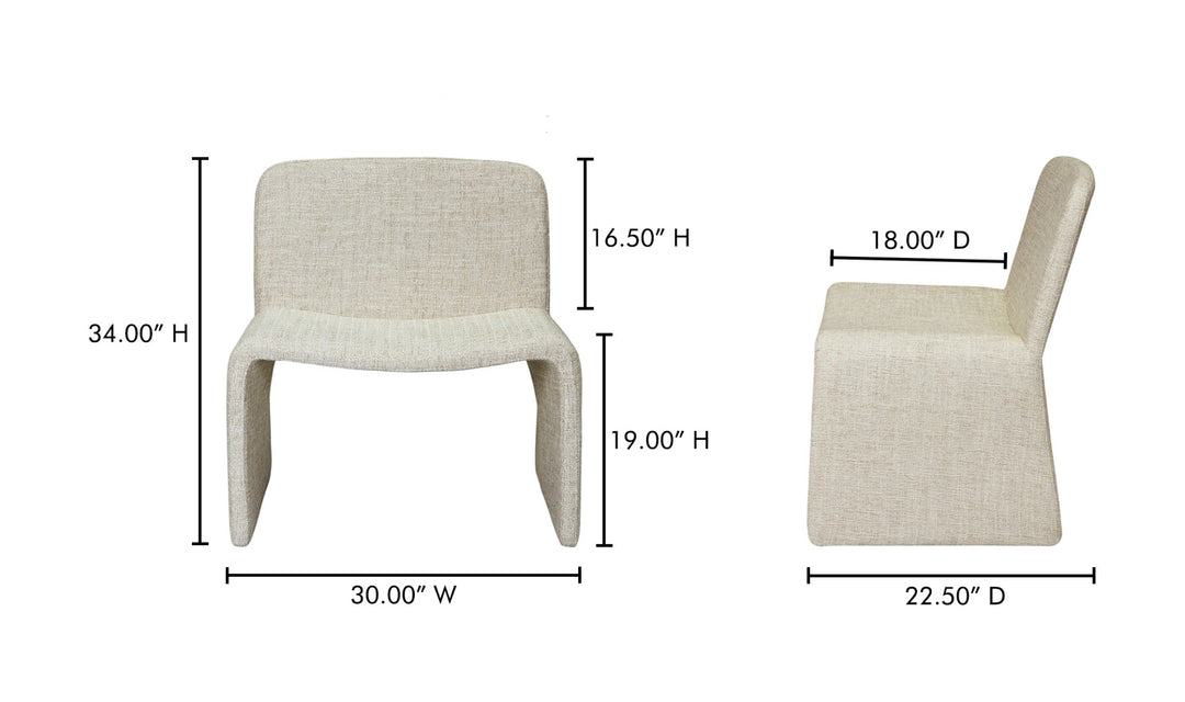 Ella Accent Chair - Heather Beige