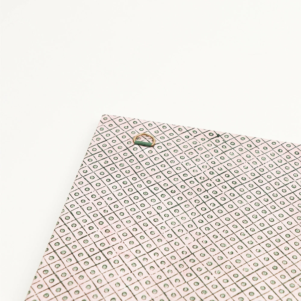 Block-Printed Wall Picture Frame - Robin & Peony Green