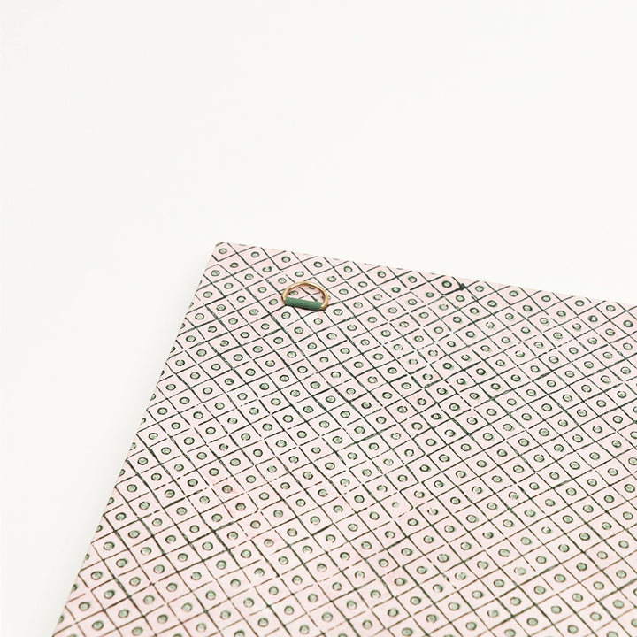 Block-Printed Wall Picture Frame - Robin & Peony Green