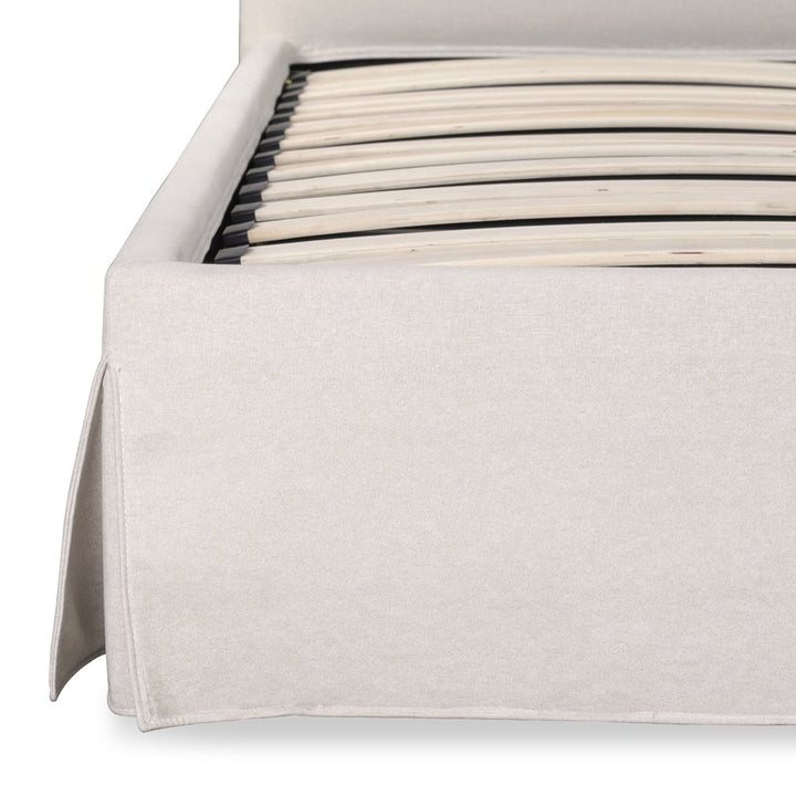 Joan Queen Storage Bed - Cream