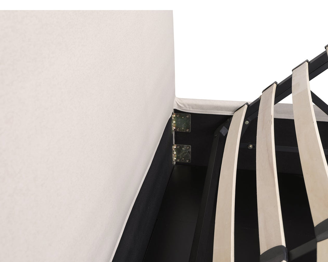 Joan Queen Storage Bed - Cream