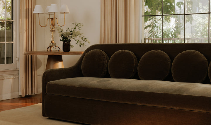 Rialto Sofa - Dark Green Faux Mohair
