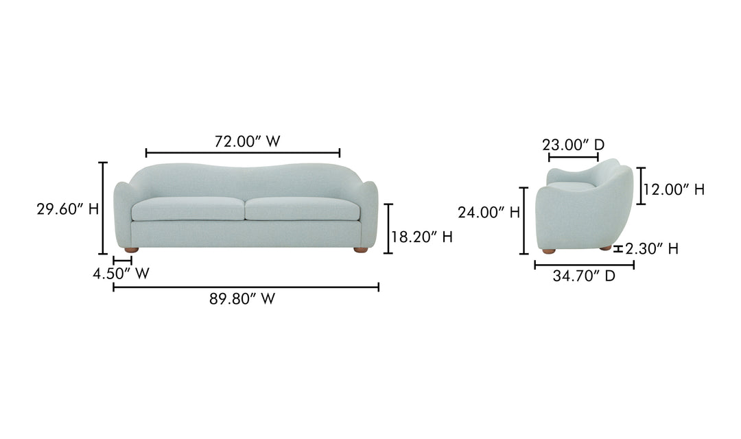 Bria Sofa - Light Blue