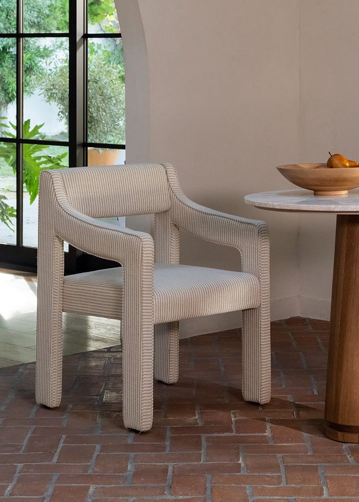 Elise Dining Chair - Neutral Stripe