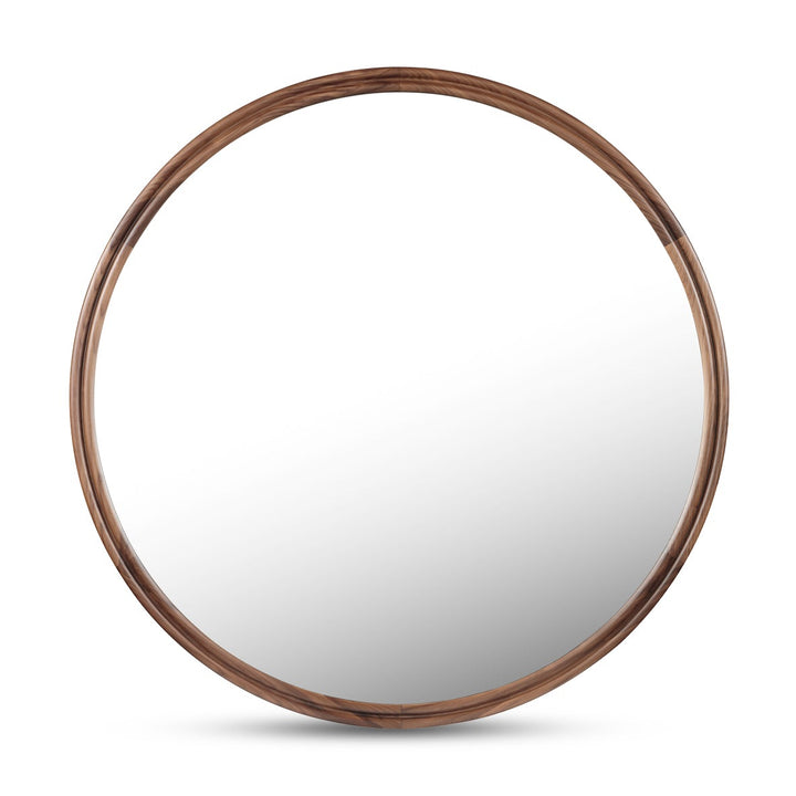 Alcott Round Mirror - Walnut