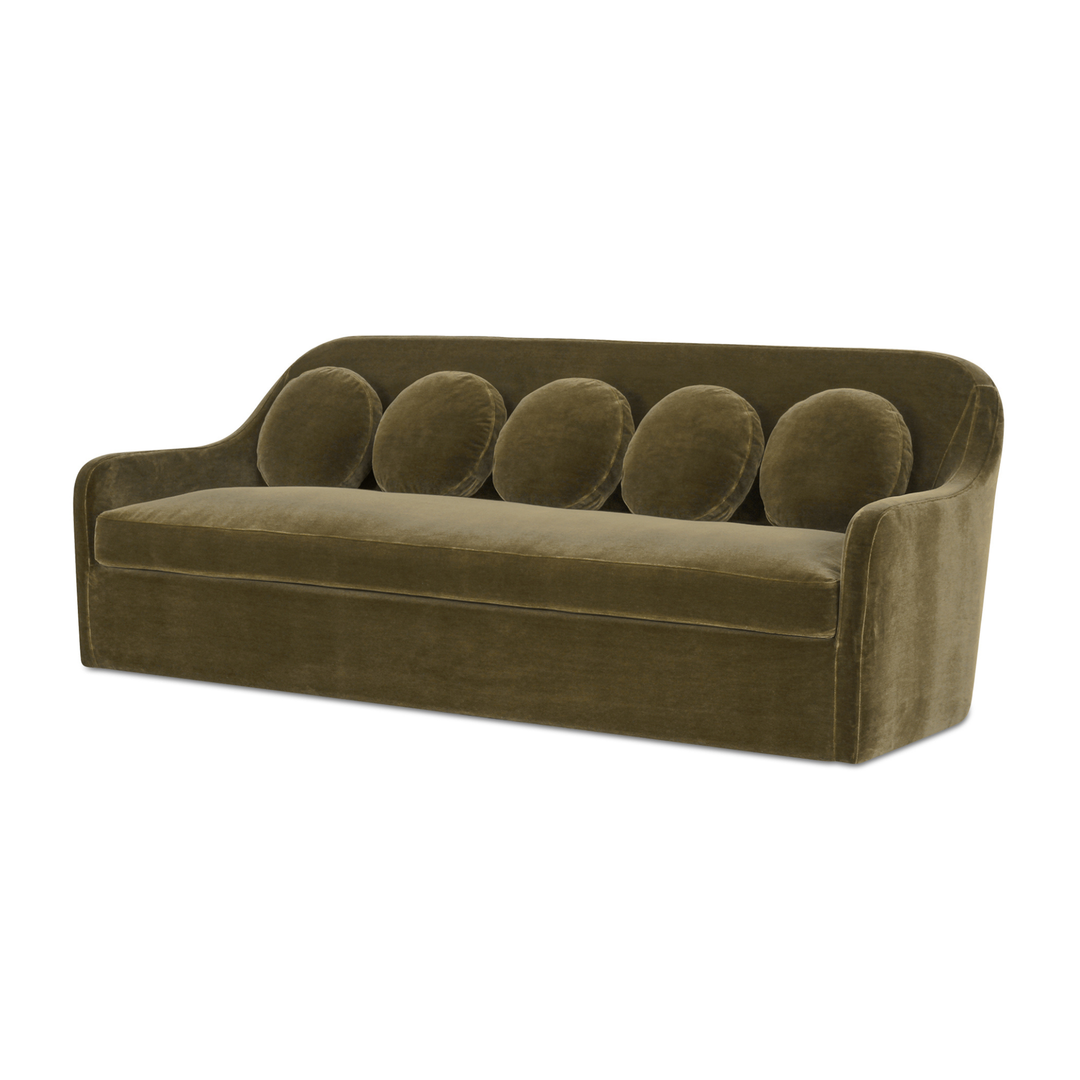 Rialto Sofa - Dark Green Faux Mohair