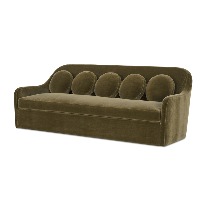 Rialto Sofa - Dark Green Faux Mohair