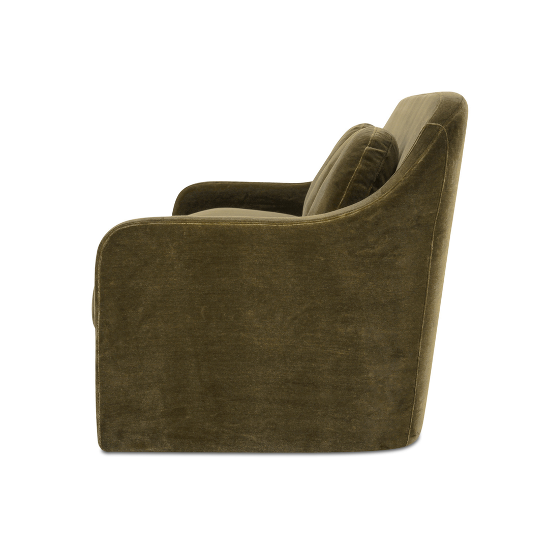 Rialto Sofa - Dark Green Faux Mohair