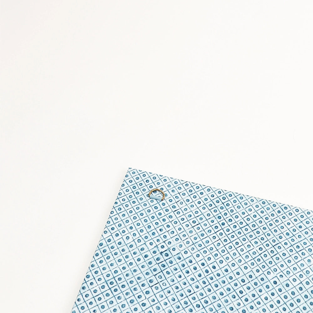 Indigo Block-Printed Wall Picture Frame - Robin & Peony Blue