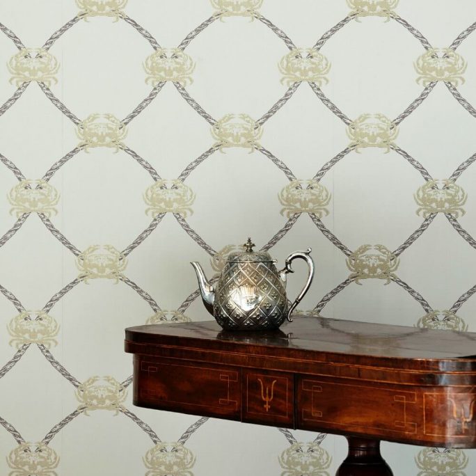Crab Trellis Wallpaper