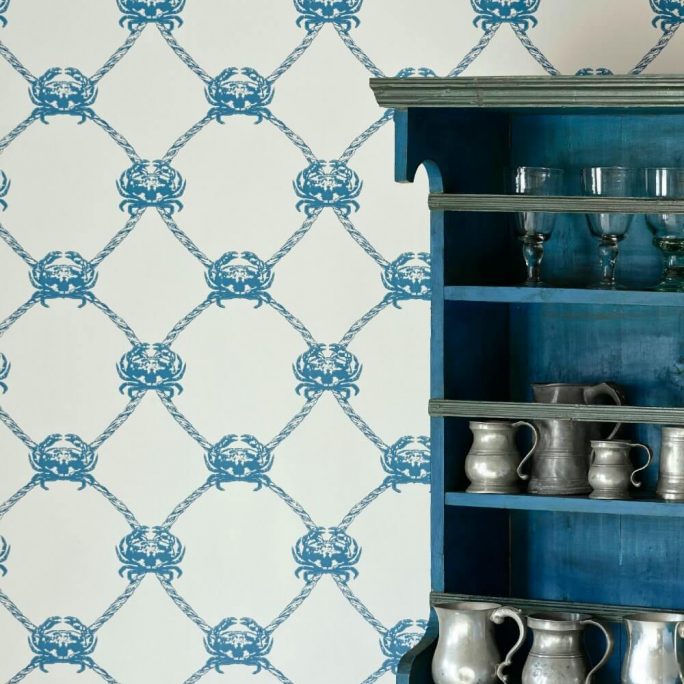 Crab Trellis Wallpaper