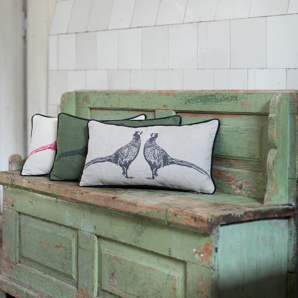 Pheasant Natural Cushion