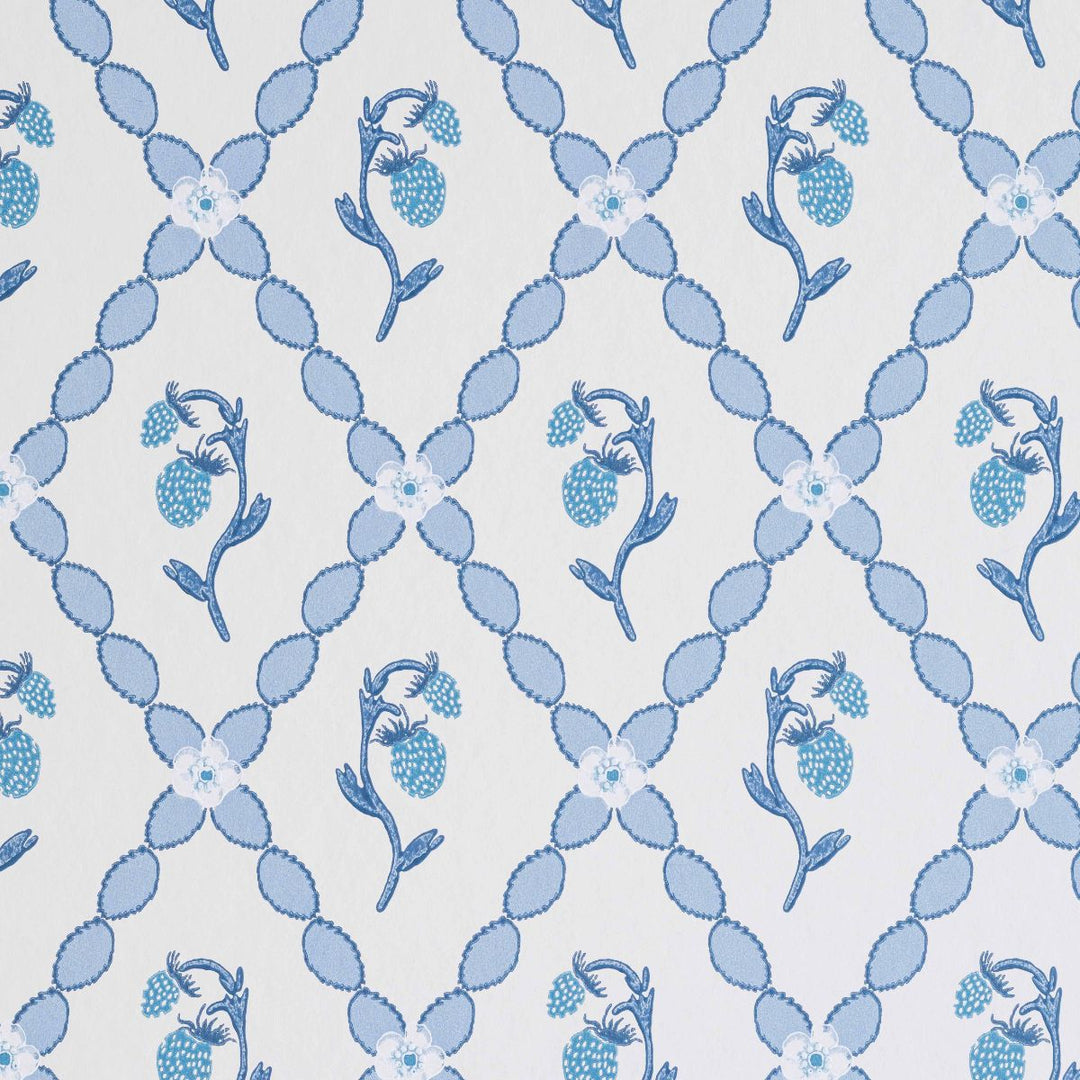 Wild Strawberry Trellis Wallpaper