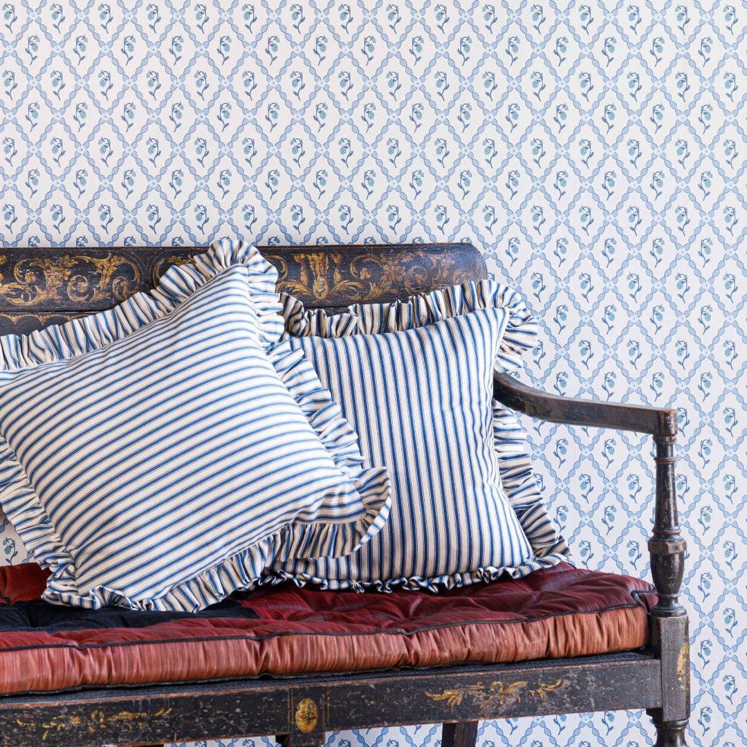 Wild Strawberry Trellis Wallpaper