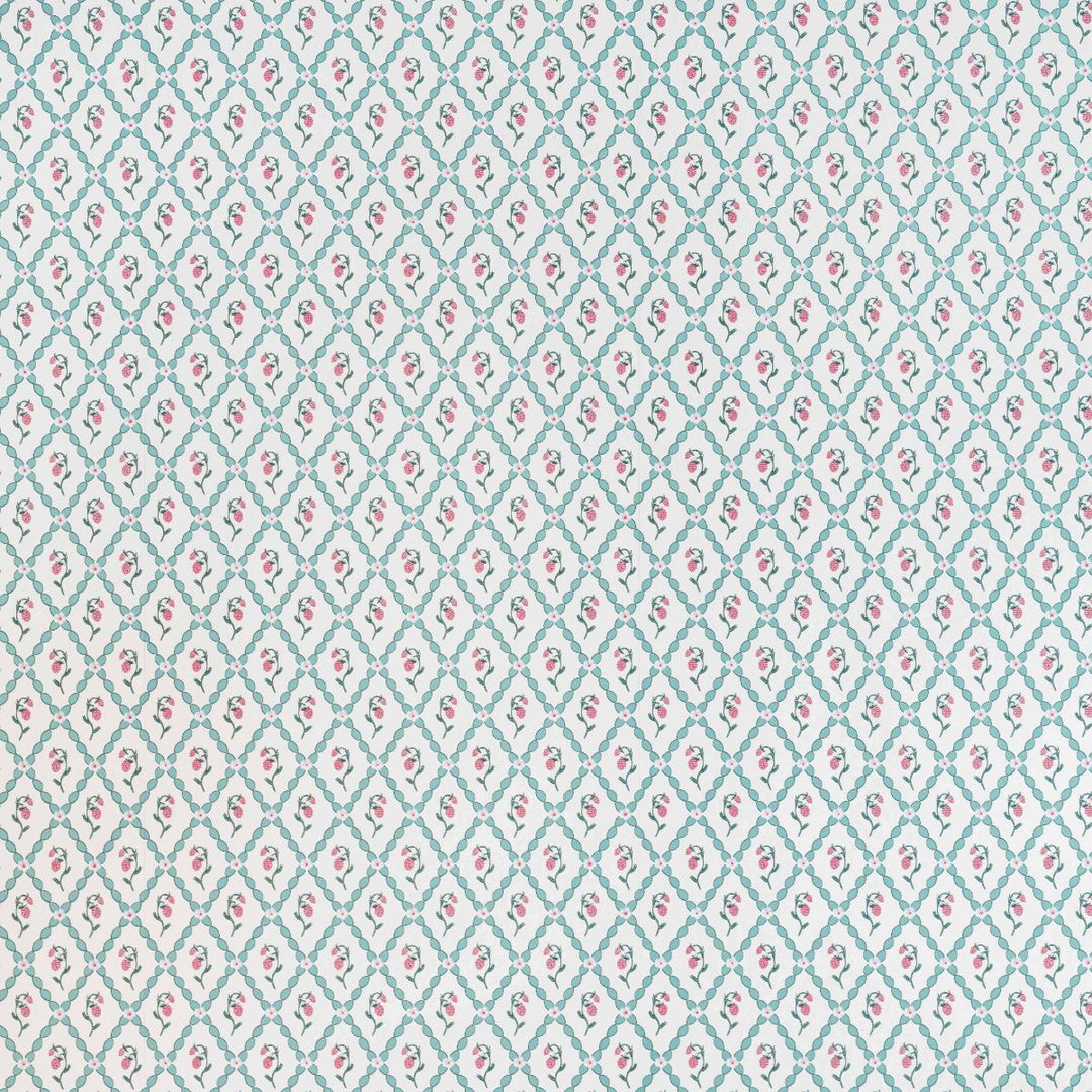 Wild Strawberry Trellis Wallpaper