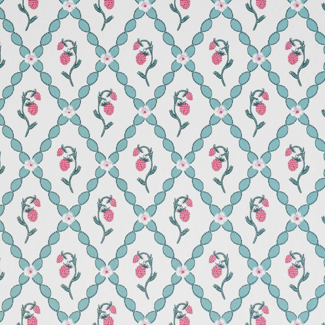 Wild Strawberry Trellis Wallpaper