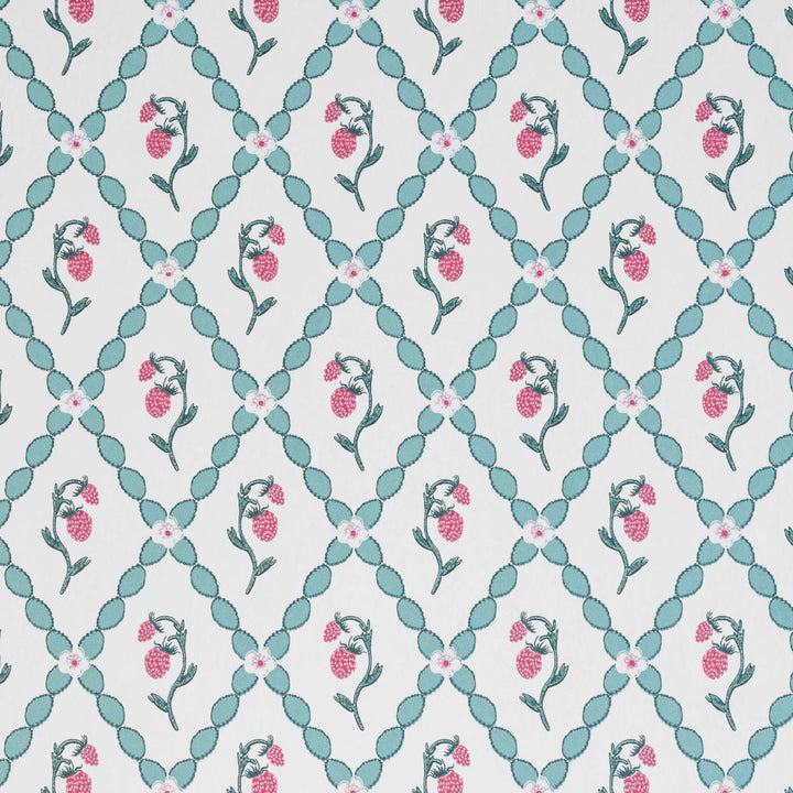 Wild Strawberry Trellis Wallpaper