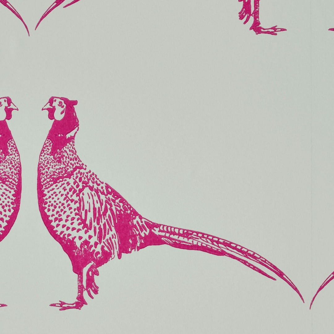 Barneby Gates Pheasant Wallpaper in Pink