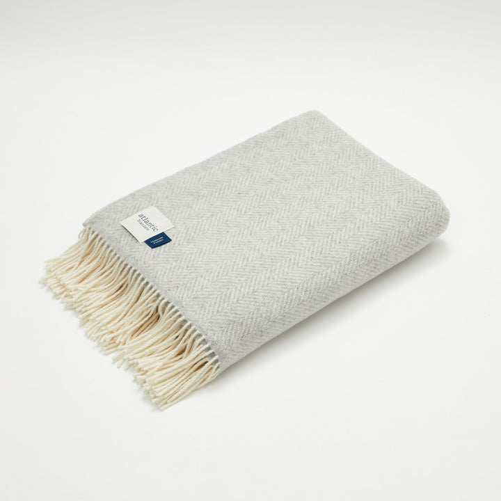 Grey Cashmere Merino Blanket