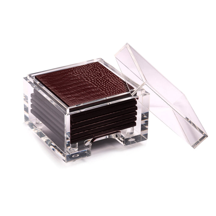 Burgundy Python Coasters