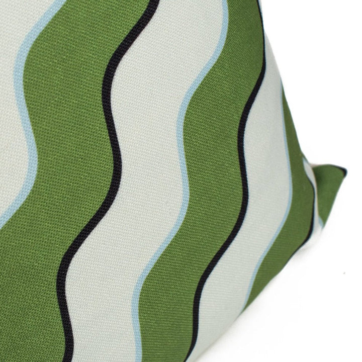 Green & Blue Scallop Cushion