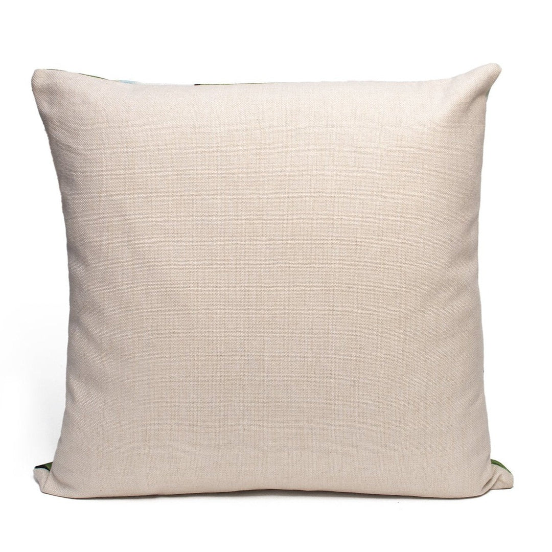 Green & Blue Scallop Cushion