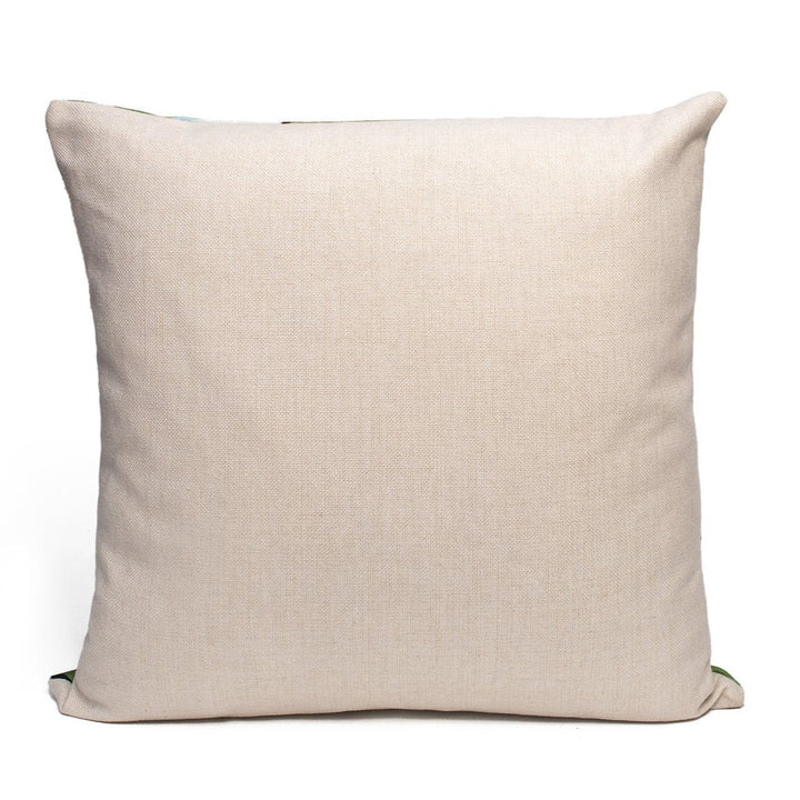 Green & Blue Scallop Cushion