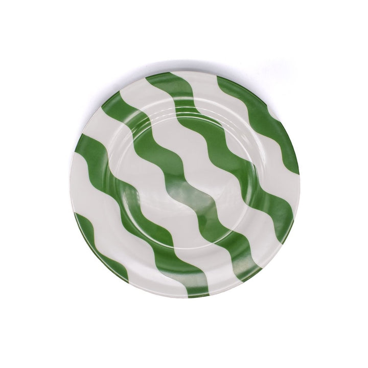 Green Scallop Side Plates - Pair