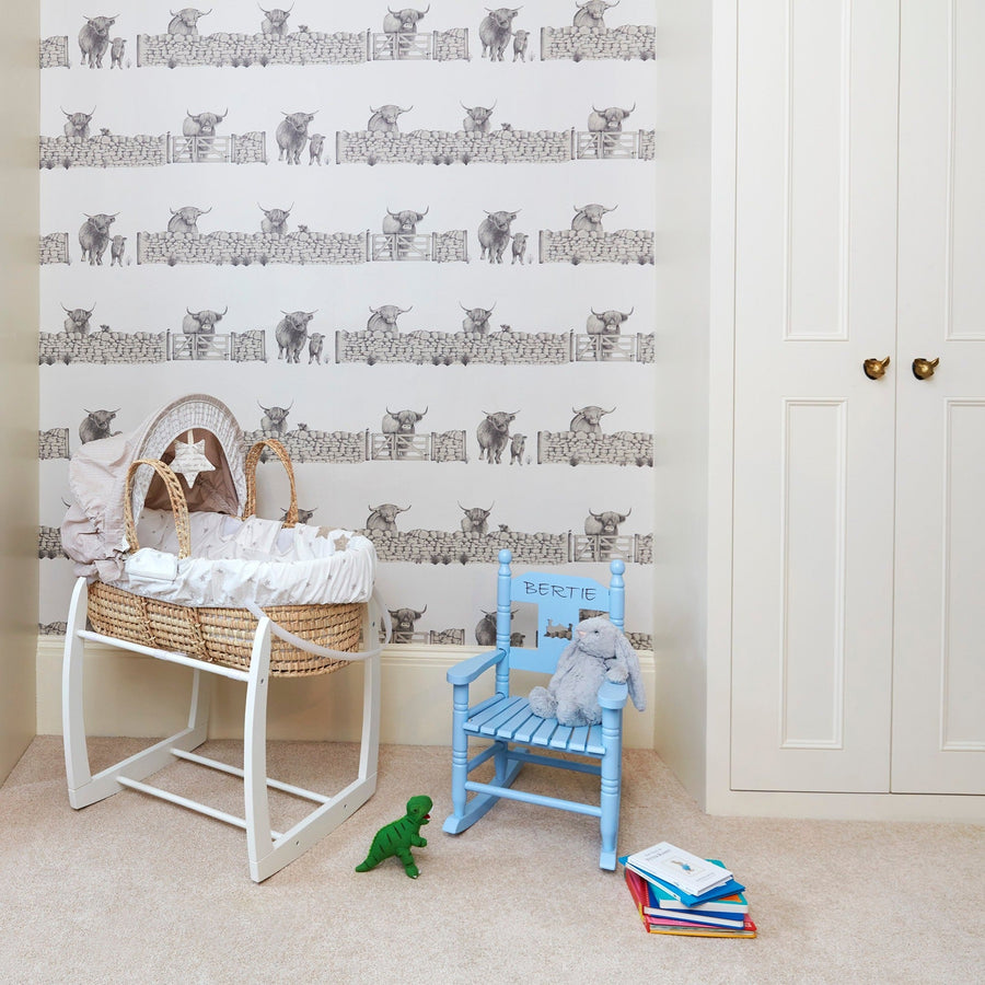 Highland Fling Wallpaper by Juliet Travers | Children's Wallpaper