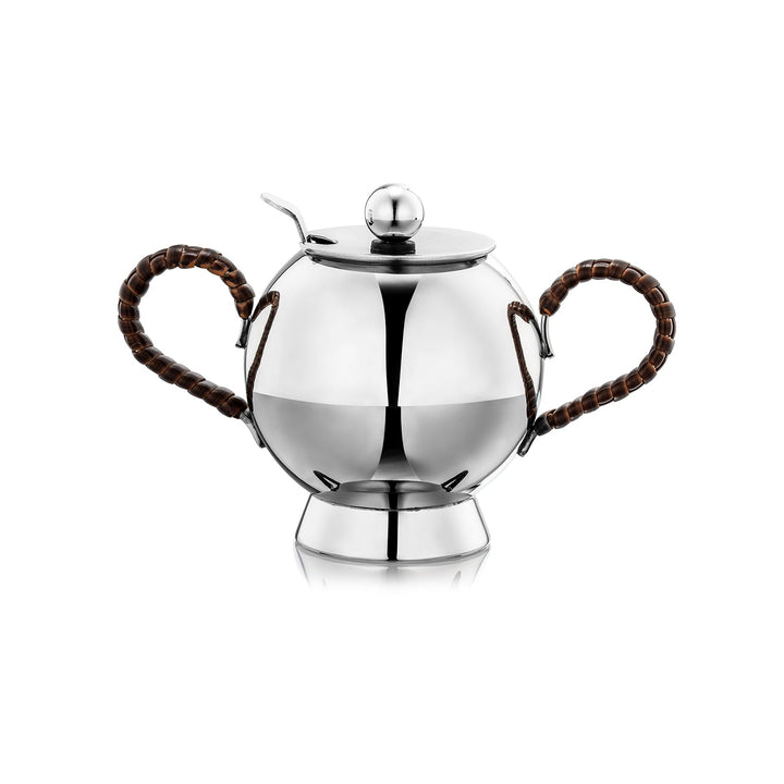 Spheres Sugar Bowl Wicker Handle
