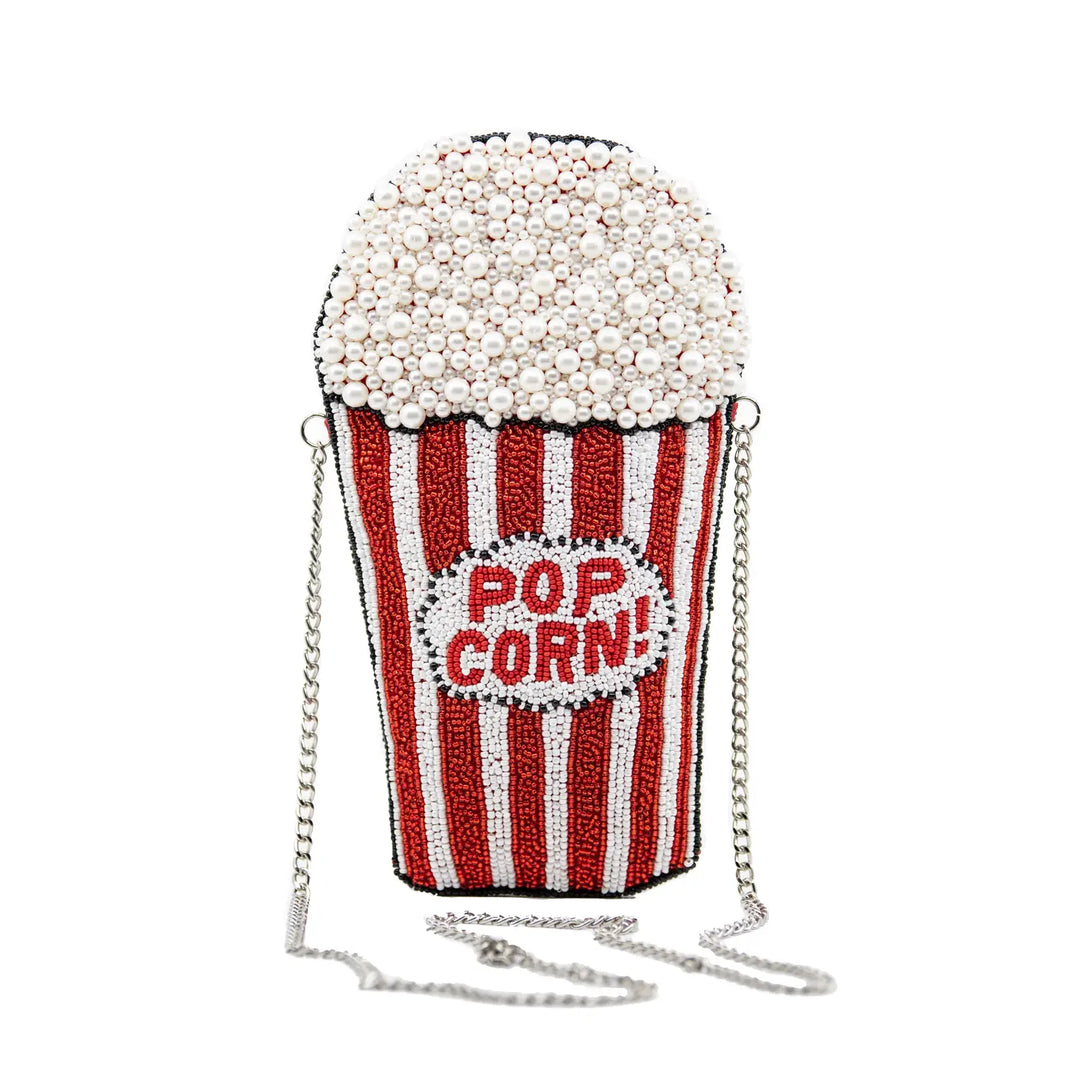 Popcorn Crossbody Beaded Bag