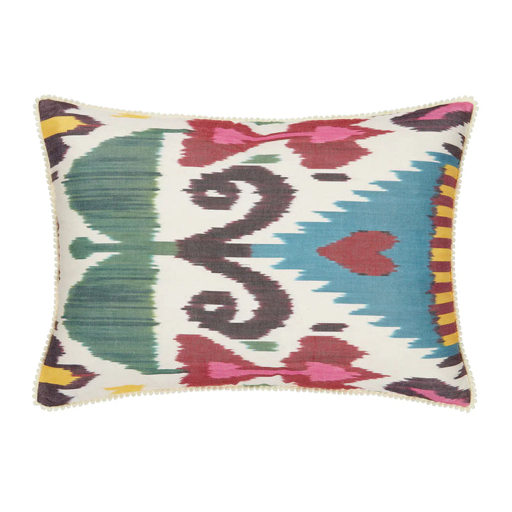 Colourful Rectangular Ikat Cushion