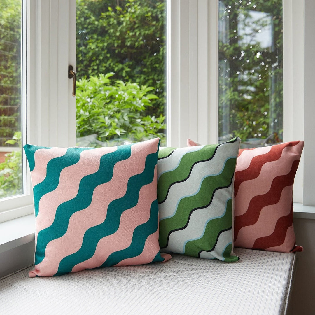 Pink & Green Scallop Cushion