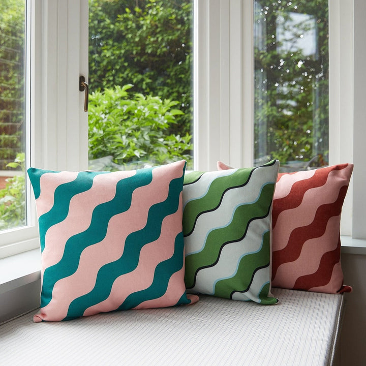 Pink & Green Scallop Cushion