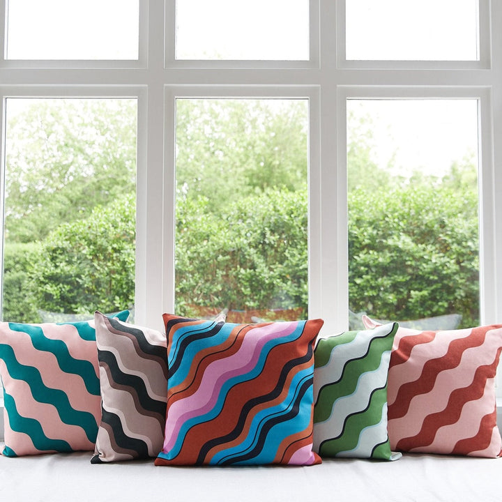 Multicoloured Scallop Cushion