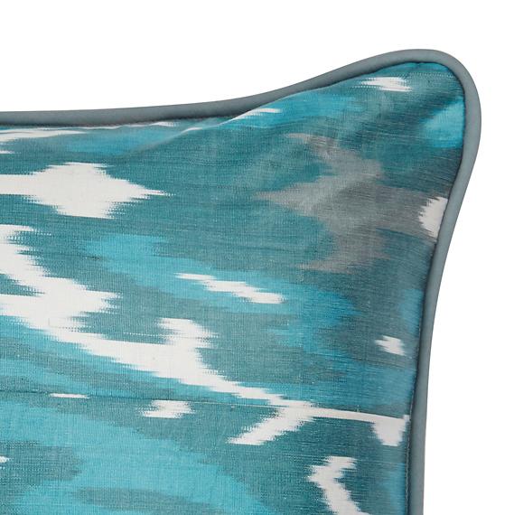 Verdigris & Jade Ikat Cushion