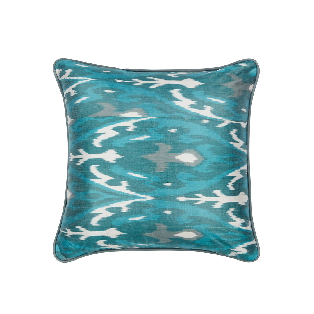 Verdigris & Jade Ikat Cushion