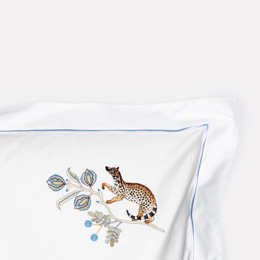 Camp Critters Embroidered Pillow Cases in Tanzanite - Pair