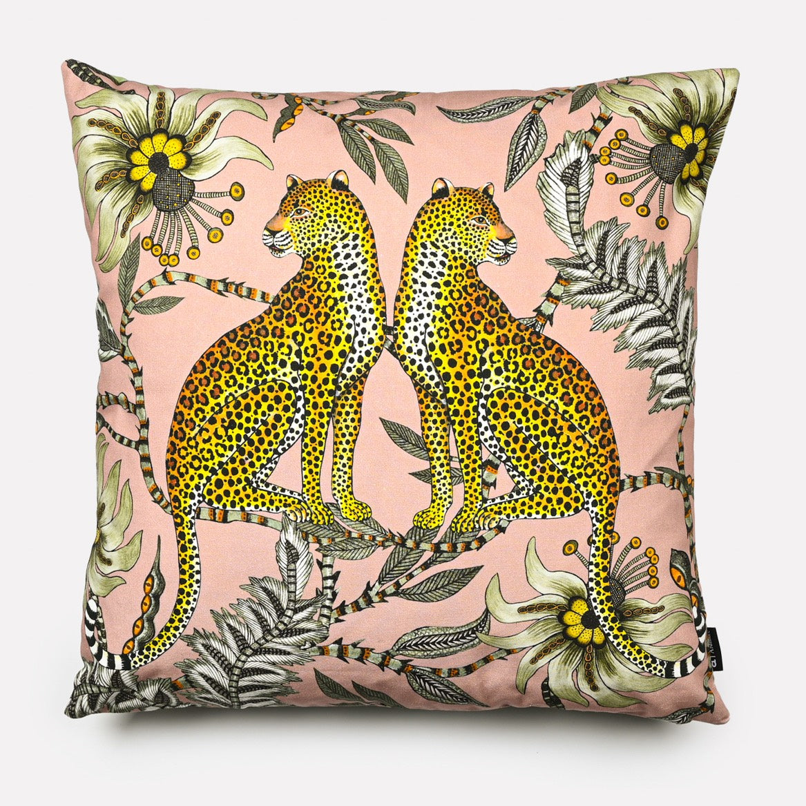 Lovebird Leopards Cotton Cushion Cover Magnolia Decoralist Canada