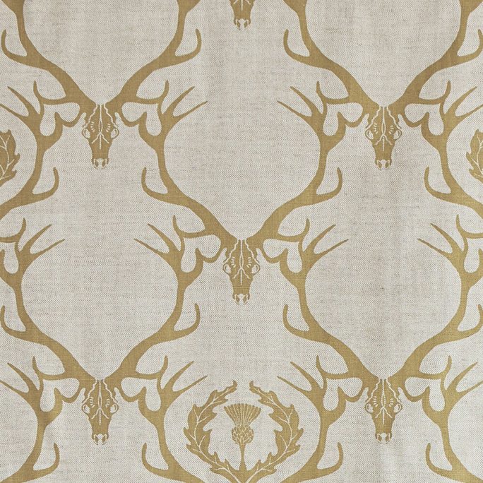 Deer Damask Fabric