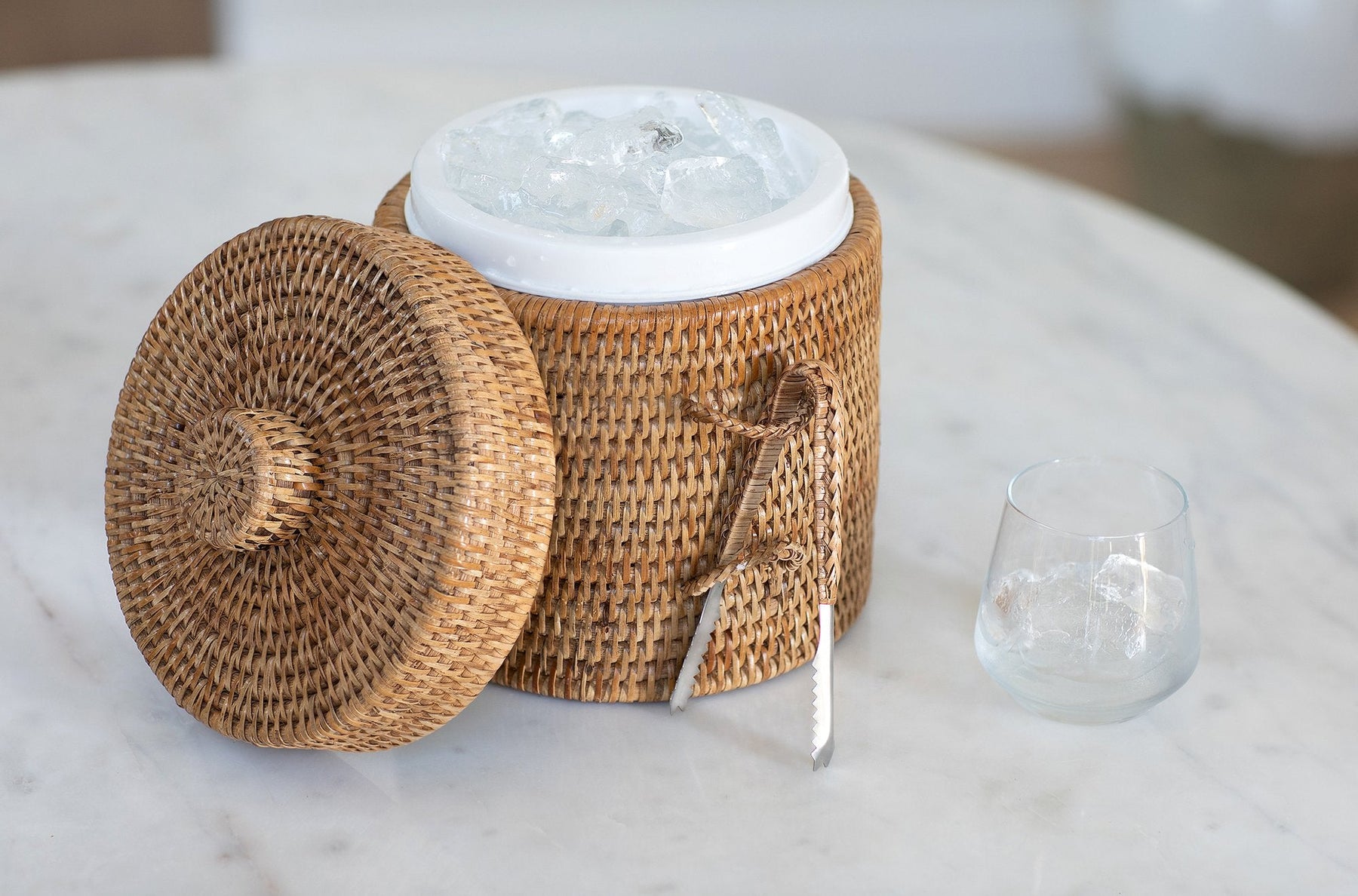 Rattan hot sale ice bucket