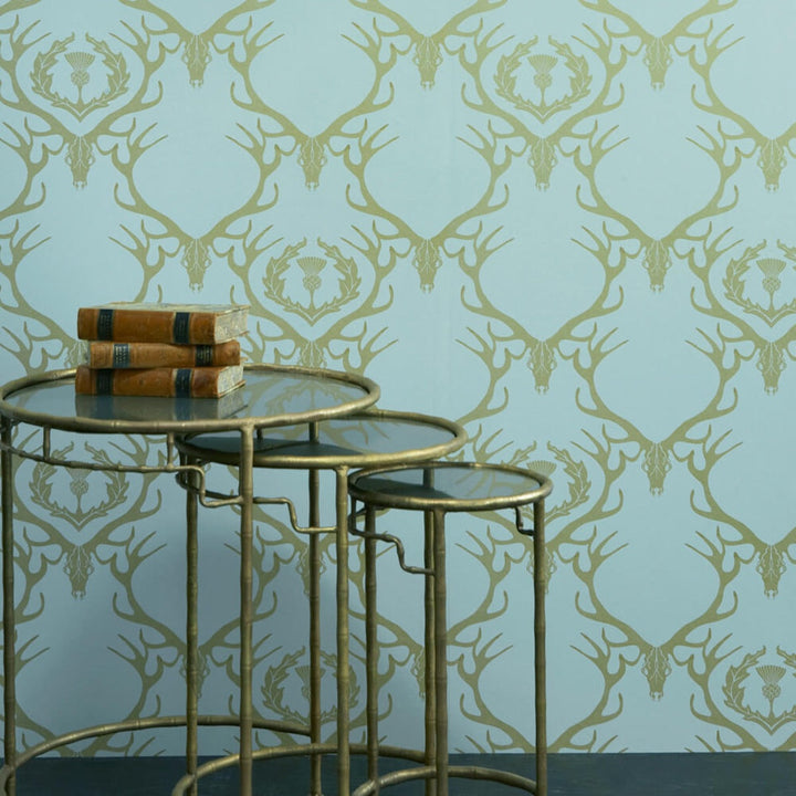 Deer Damask Wallpaper